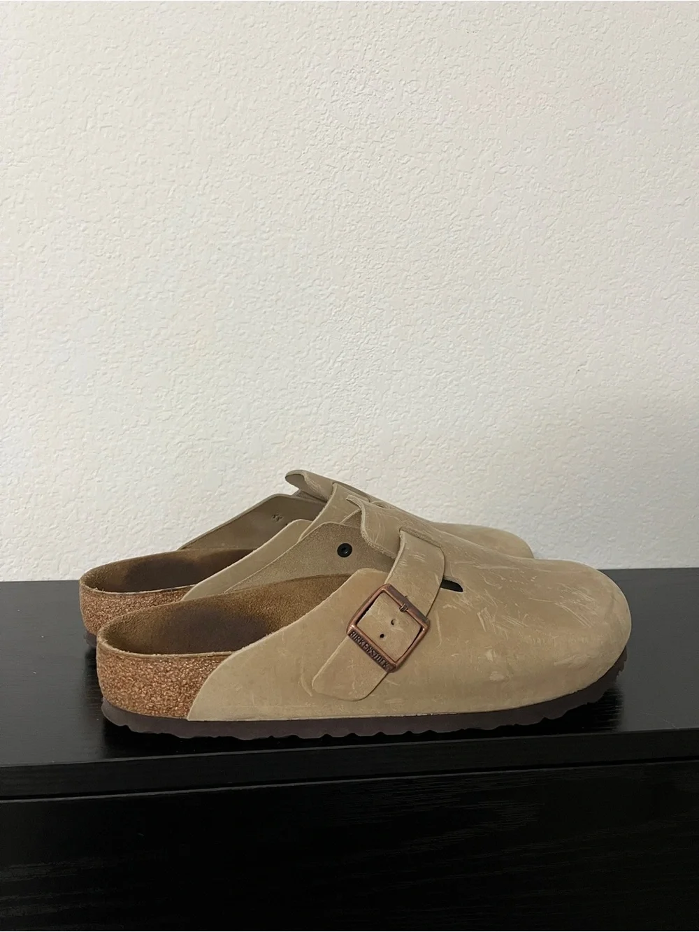 Birkenstock Boston Oiled Tobacco Brown Leather Clog Slip-On Loafers US 10 EU 43